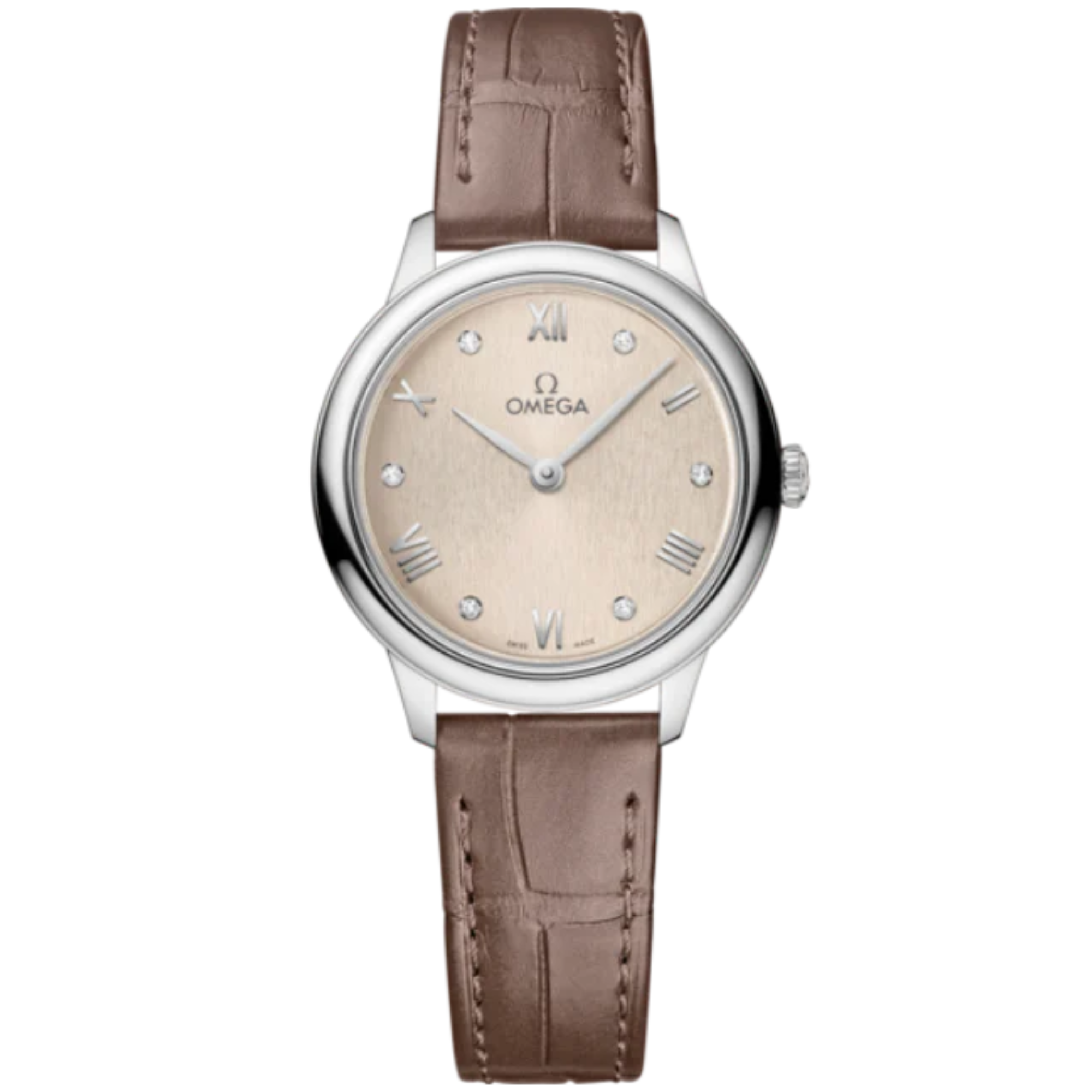 DE VILLE PRESTIGE 27 MM STAINLESS STEEL WITH LINEN DIAL - Omega