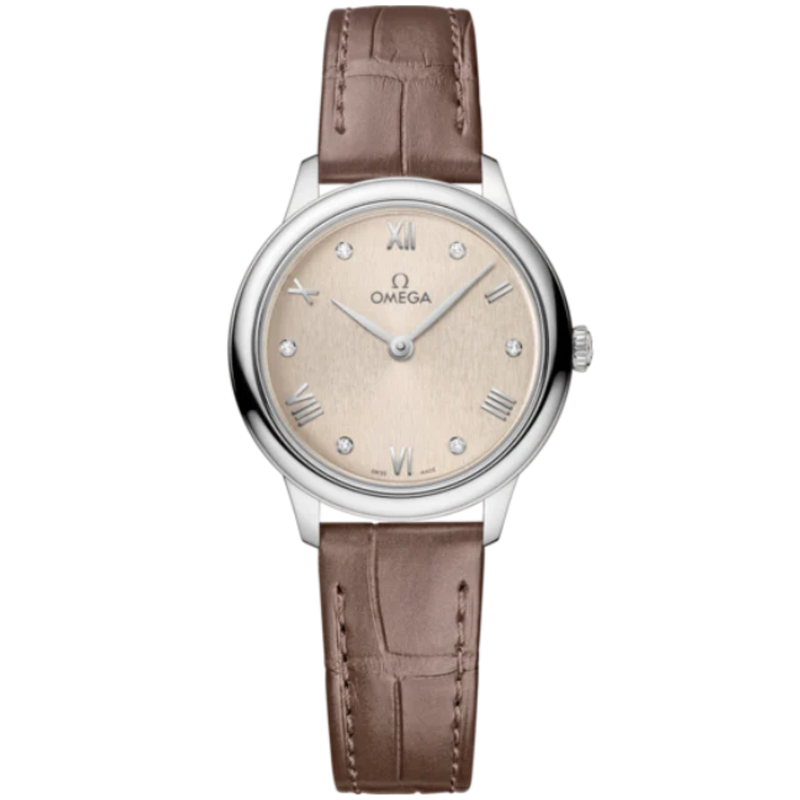 DE VILLE PRESTIGE 27 MM STAINLESS STEEL WITH LINEN DIAL - Omega