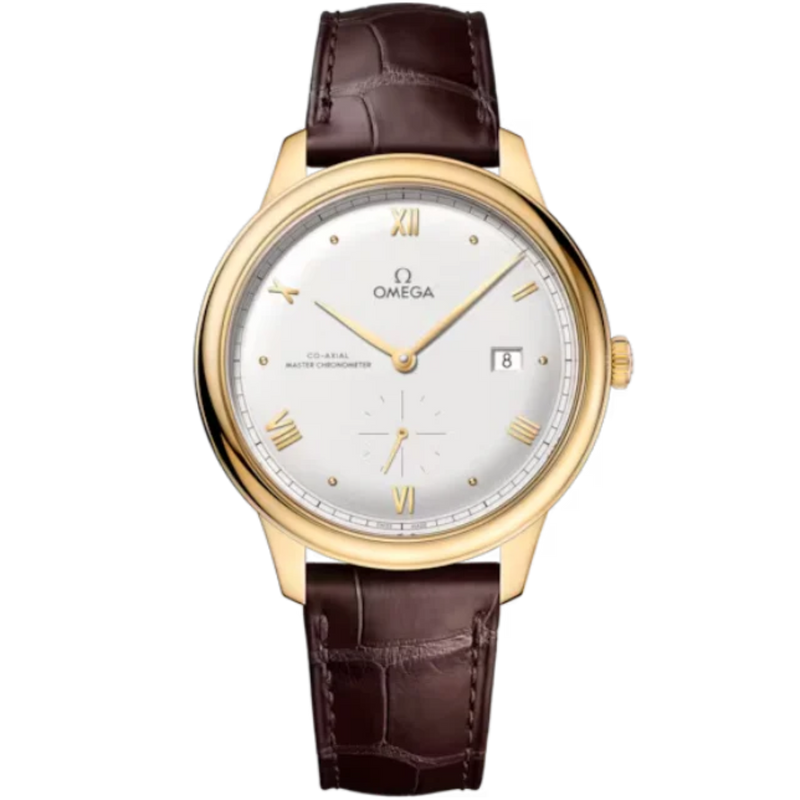 DE VILLE PRESTIGE 41 MM YELLOW GOLD WITH SILVER DIAL - Omega
