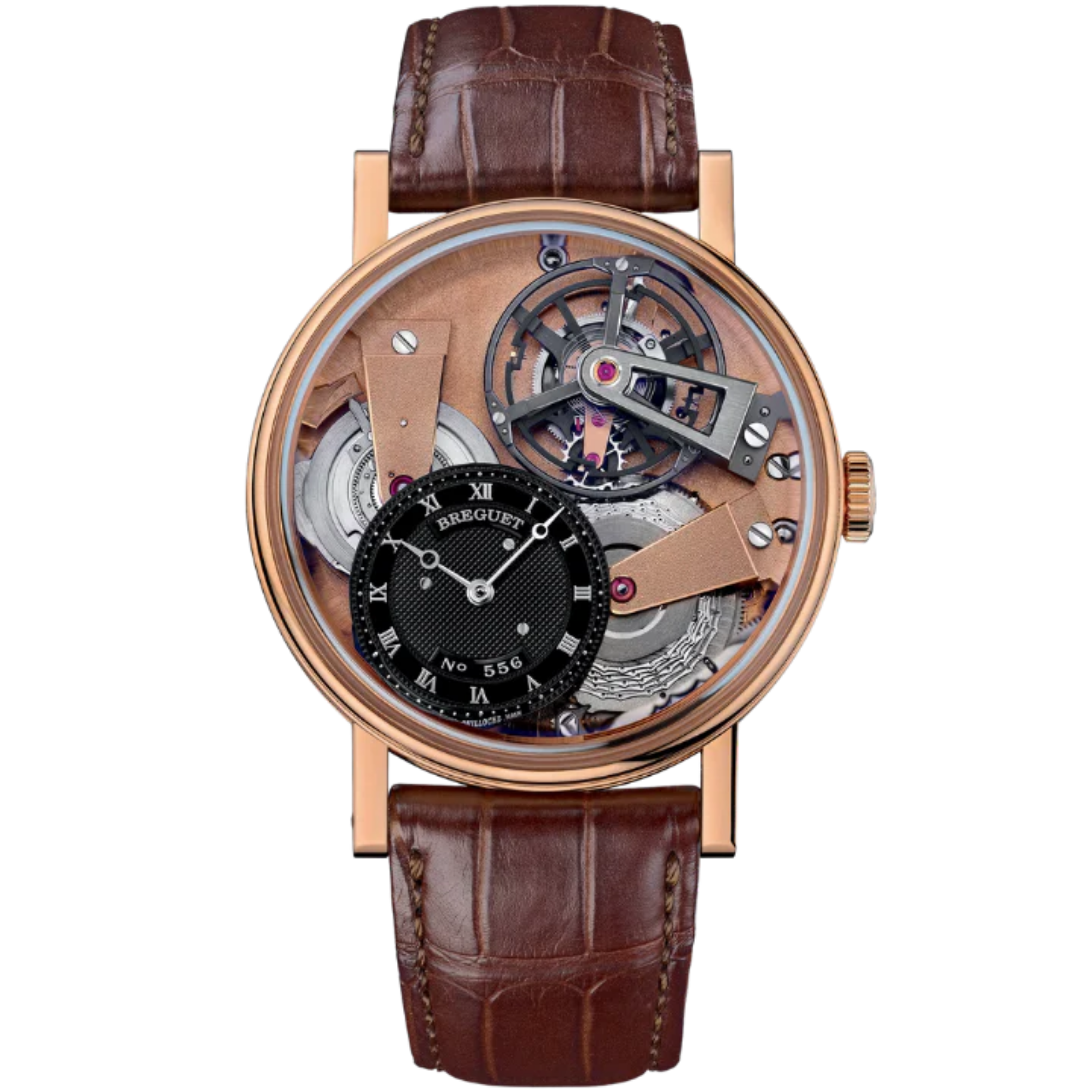 TRADITION 7047 41 MM 18K ROSE GOLD WITH BLACK DIAL - Breguet