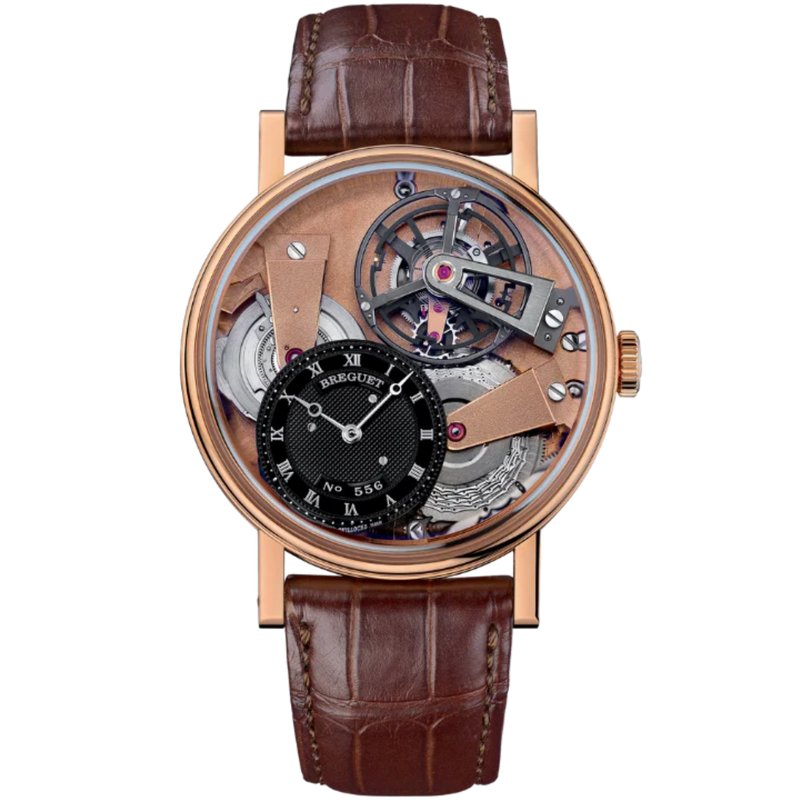 TRADITION 7047 41 MM 18K ROSE GOLD WITH BLACK DIAL - Breguet
