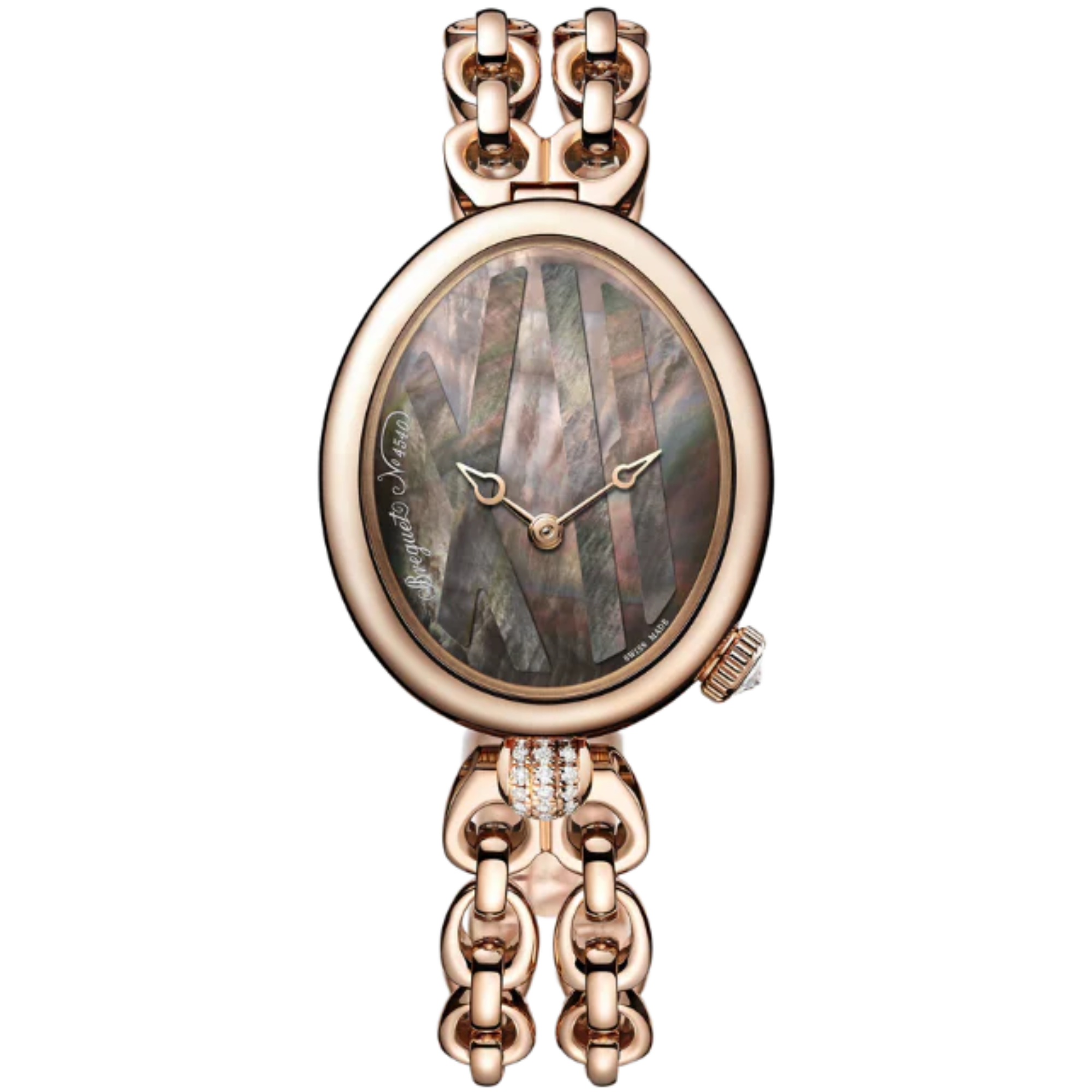 REINE DE NAPLES 9808 33 MM 18K ROSE GOLD WITH TAHITIAN MOTHER OF PEARL DIAL - Breguet