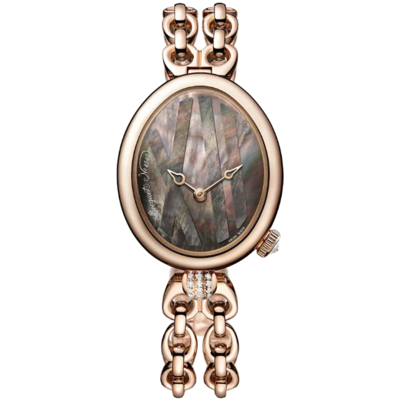 REINE DE NAPLES 9808 33 MM 18K ROSE GOLD WITH TAHITIAN MOTHER OF PEARL DIAL - Breguet