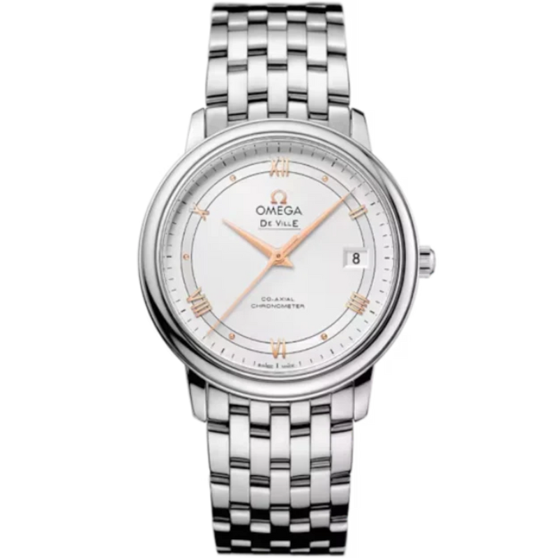 DE VILLE PRESTIGE 37 MM STAINLESS STEEL  WITH SILVER DIAL - Omega