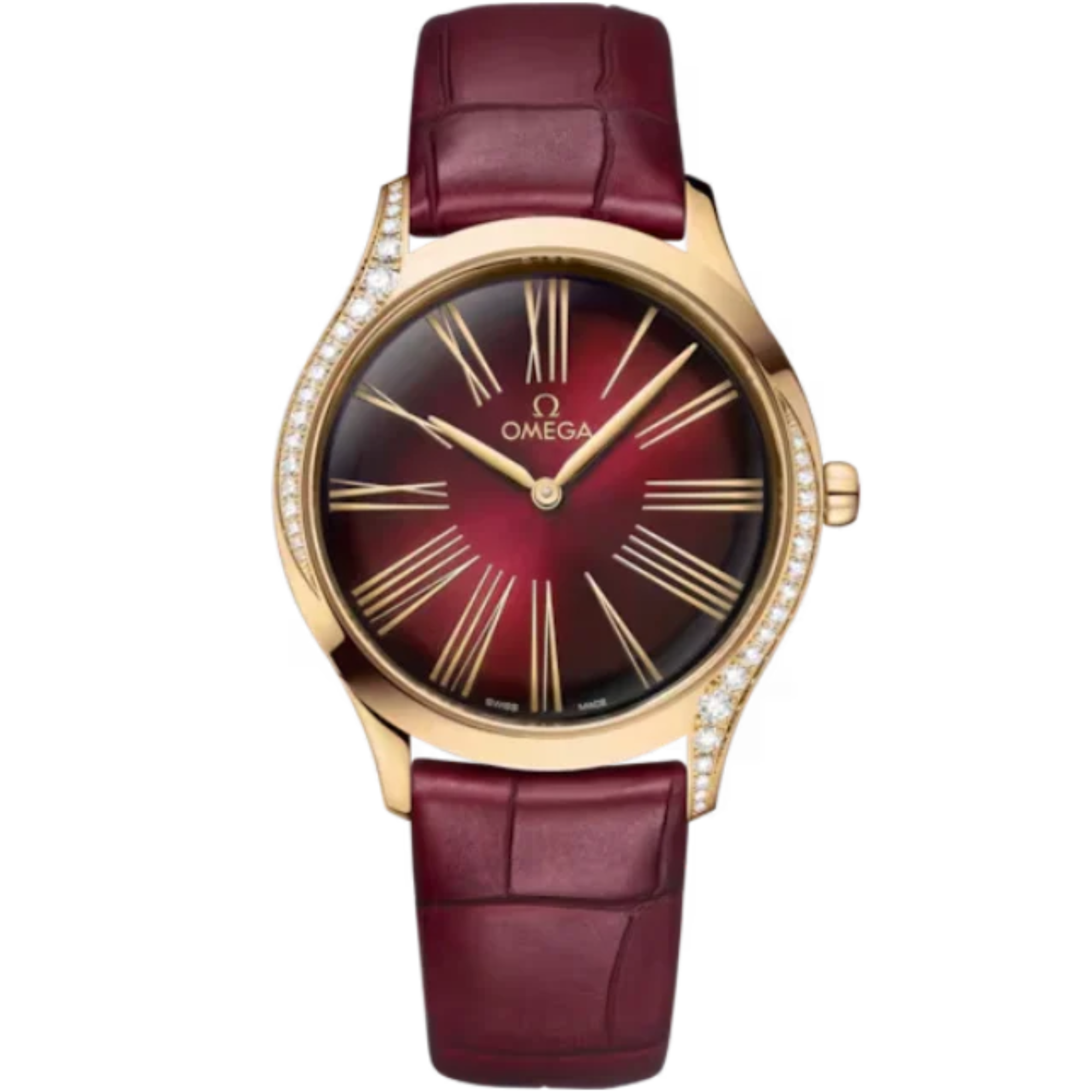 DE VILLE TRÉSOR 36 MM MOONSHINE™ GOLD WITH RED DIAL - Omega