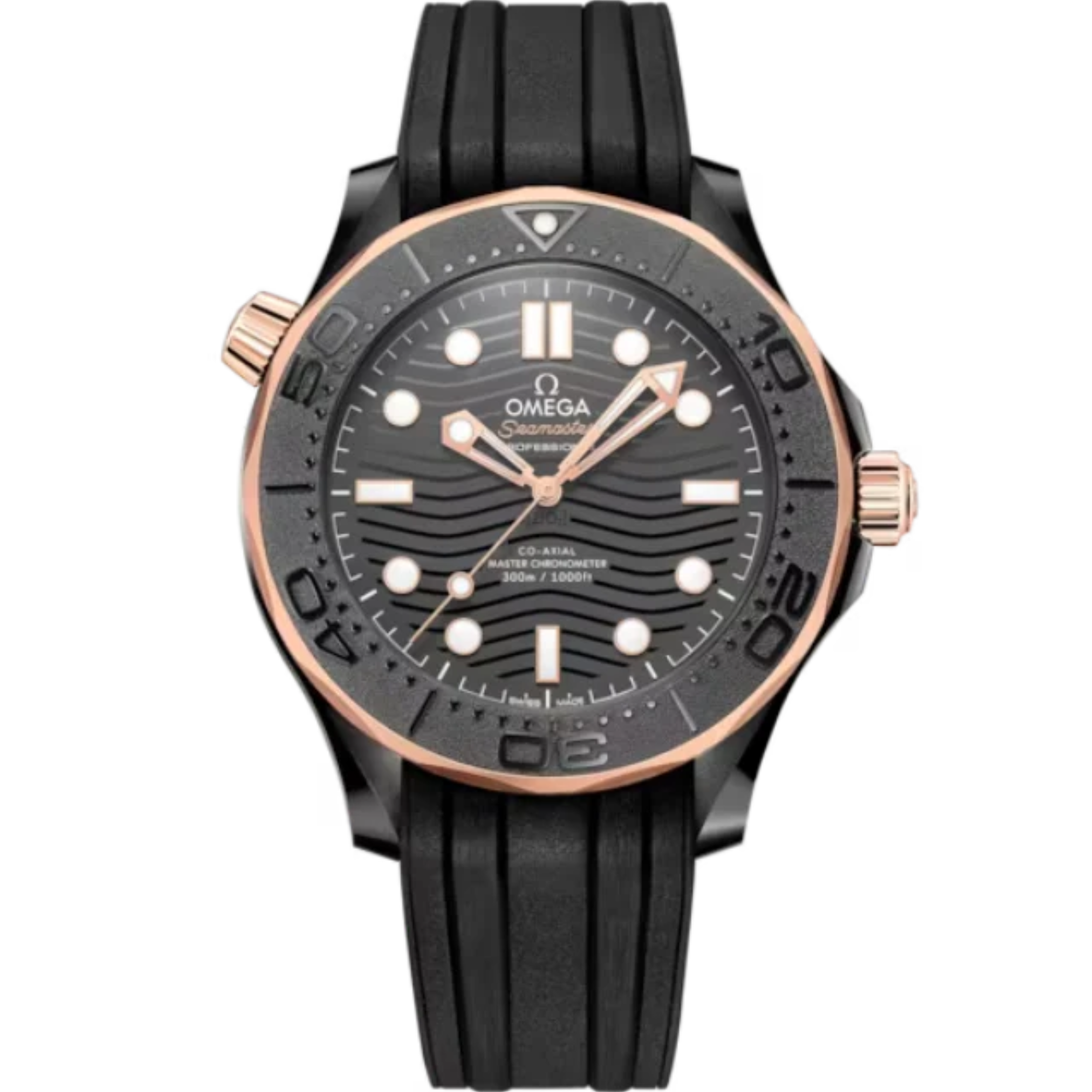 SEAMASTER DIVER 300M 43 MM BLACK CERAMIC - SEDNA™ GOLD WITH BLACK DIAL - Omega