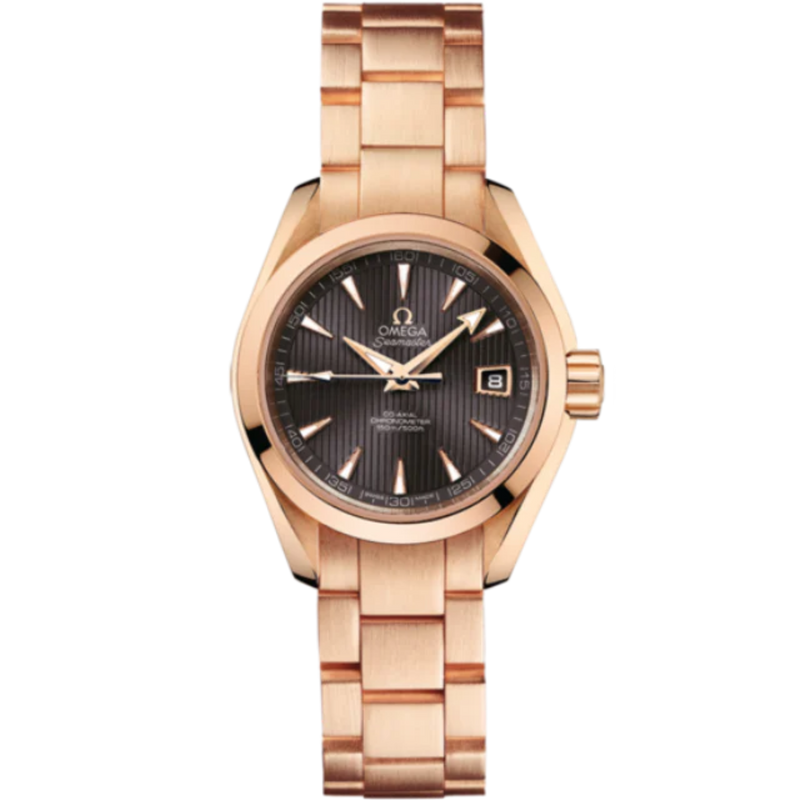 SEAMASTER AQUA TERRA 150M 30 MM RED GOLD WITH GREY DIAL - Omega