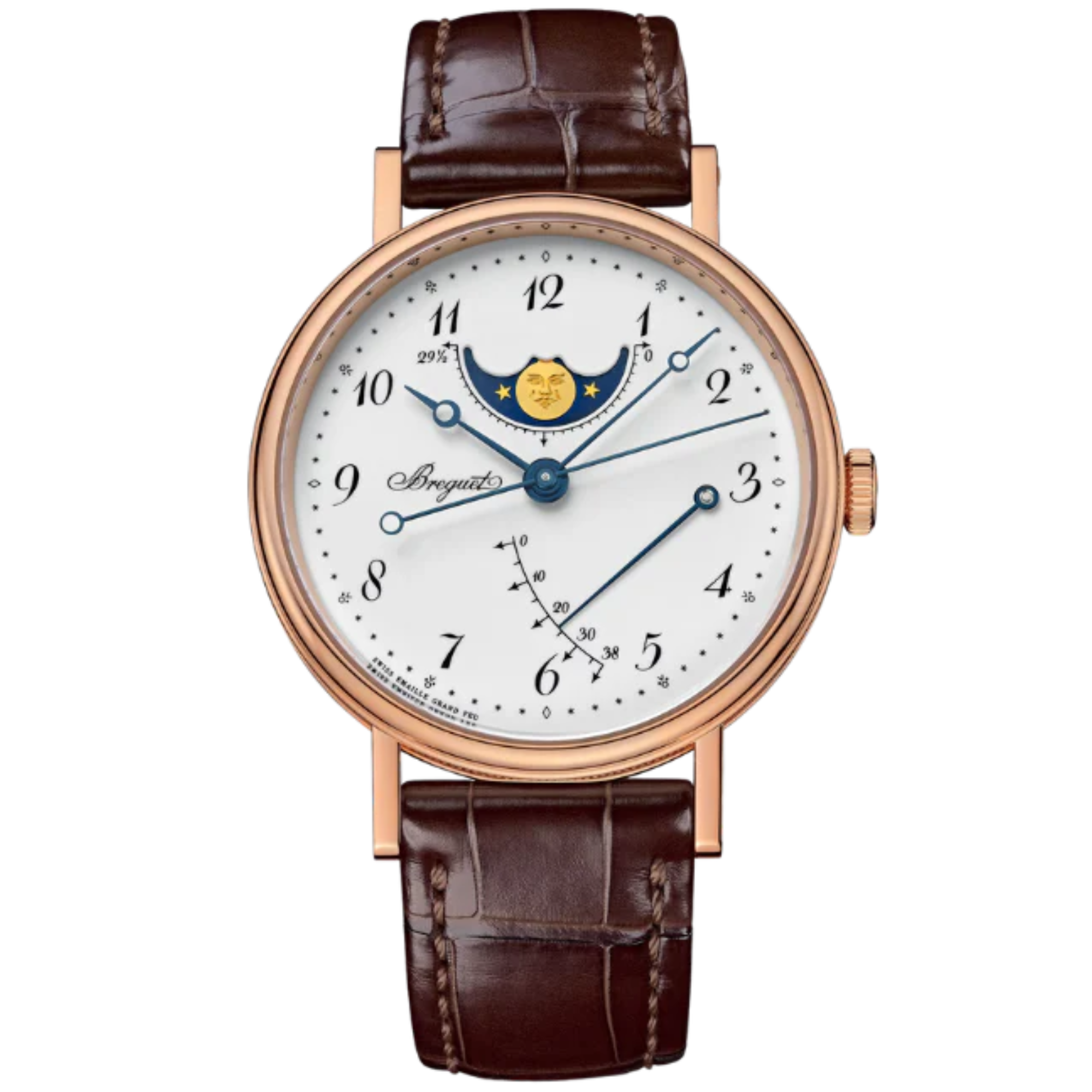 CLASSIQUE 8787 36 MM 18K ROSE GOLD WITH WHITE "GRAND FEU" ENAMEL DIAL - Breguet