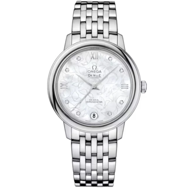 DE VILLE PRESTIGE BUTTERFLY 33 MM STAINLESS STEEL WITH MOTHER OF PEARL DIAL - Omega