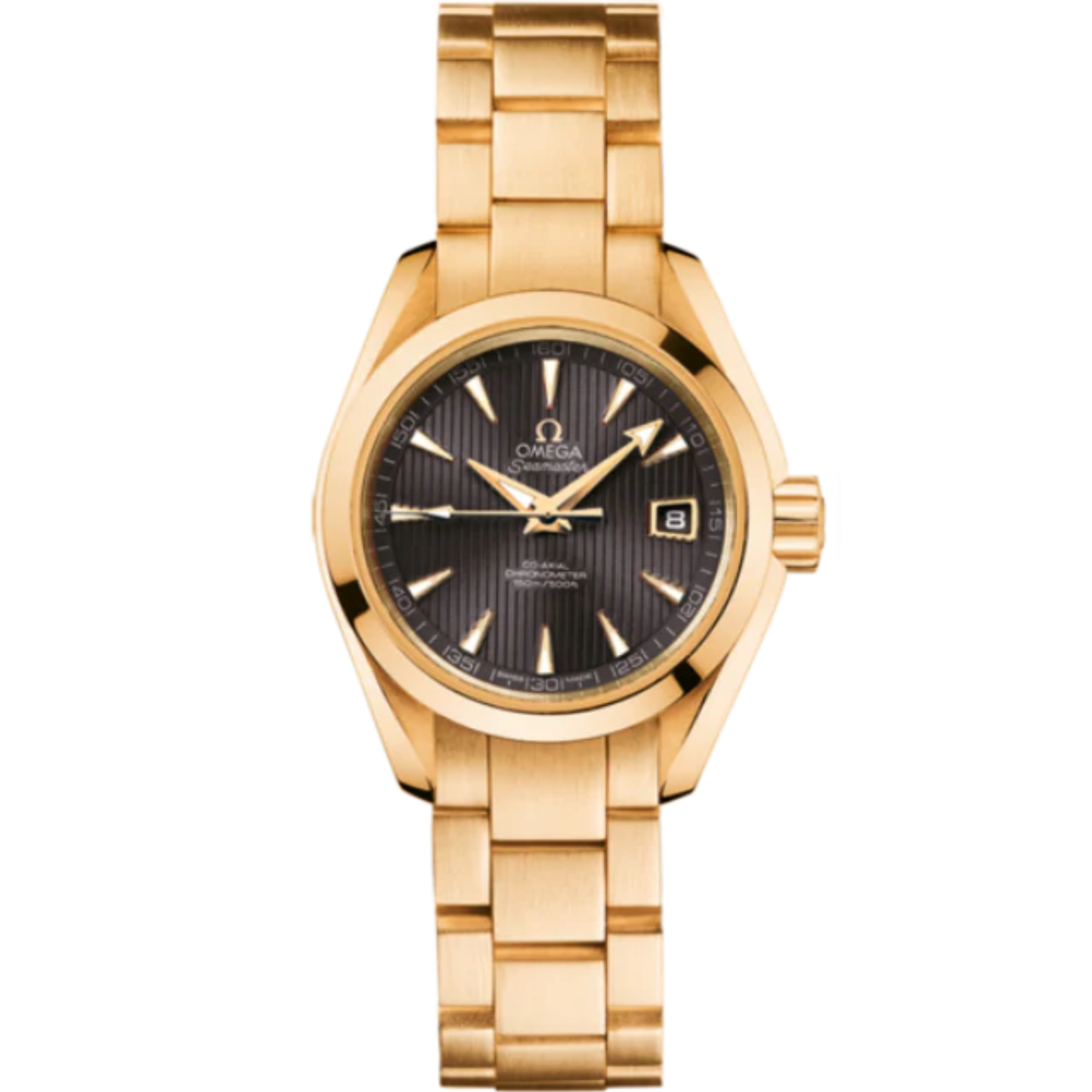 SEAMASTER AQUA TERRA 150M 30 MM YELLOW GOLD WITH GREY DIAL - Omega