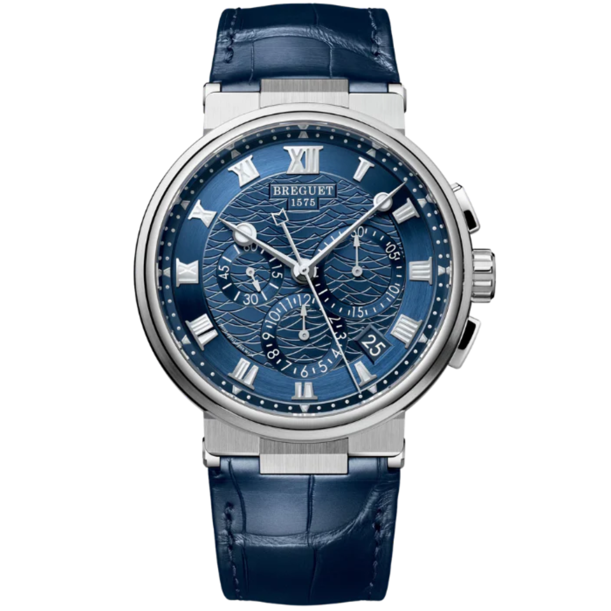MARINE CHRONOGRAPHE 5527 42 WHITE GOLD WITH BLUE DIAL - Breguet