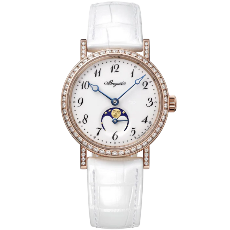 CLASSIQUE DAME 9088 30 MM ROSE GOLD WITH WHITE "GRAND FEU" ENAMEL DIAL - Breguet