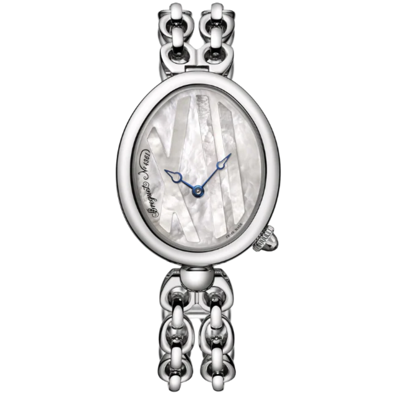 REINE DE NAPLES 9807 33 MM STAINLESS STEEL WITH MOTHER OF PEARL DIAL - Breguet