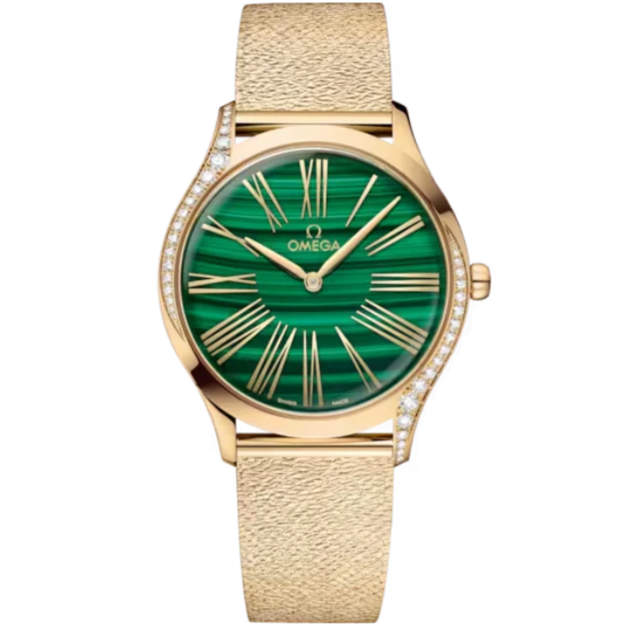 DE VILLE TRÉSOR 36 MM MOONSHINE™ GOLD WITH GREEN DIAL - Omega