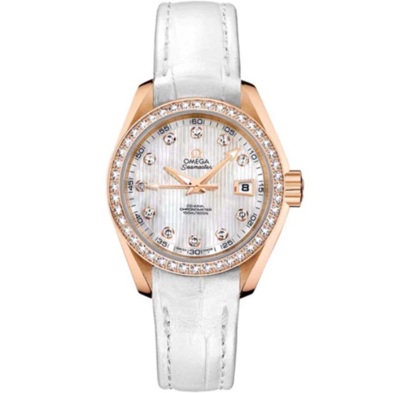 SEAMASTER AQUA TERRA 150M 30 MM RED GOLD WITH MOTHER OF PEARL DIAL - Omega