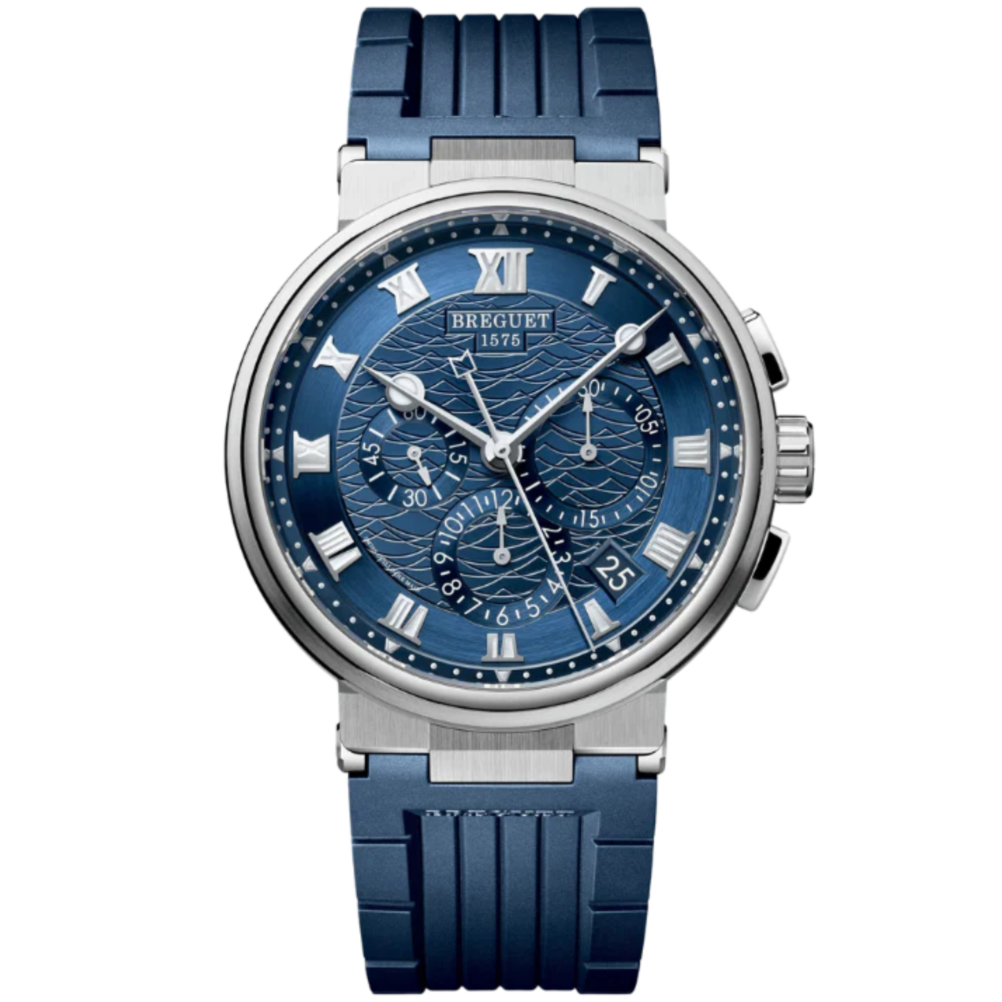 MARINE CHRONOGRAPHE 5527 42 WHITE GOLD WITH BLUE DIAL - Breguet