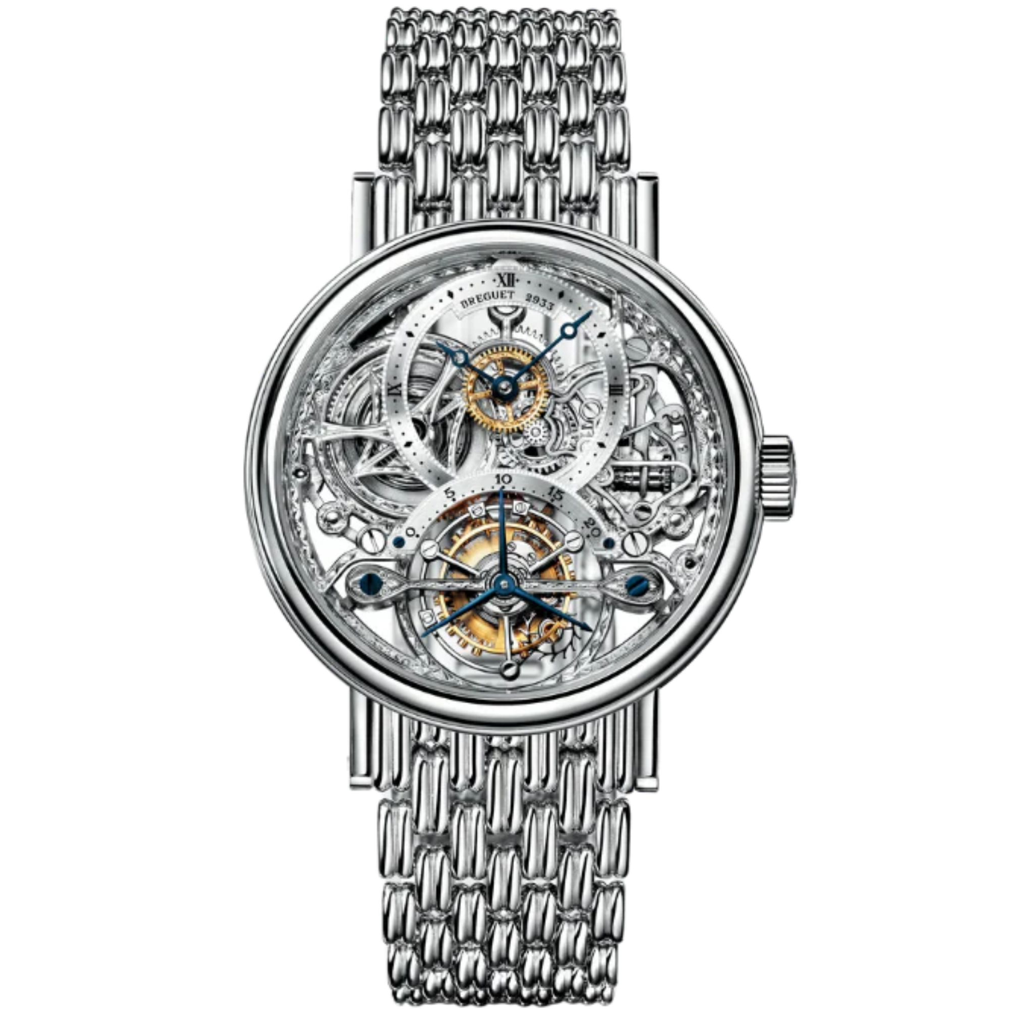 CLASSIQUE COMPLICATIONS 3355 35 MM PLATINUM WITH SILVER OPEN WORKED DIAL - Breguet