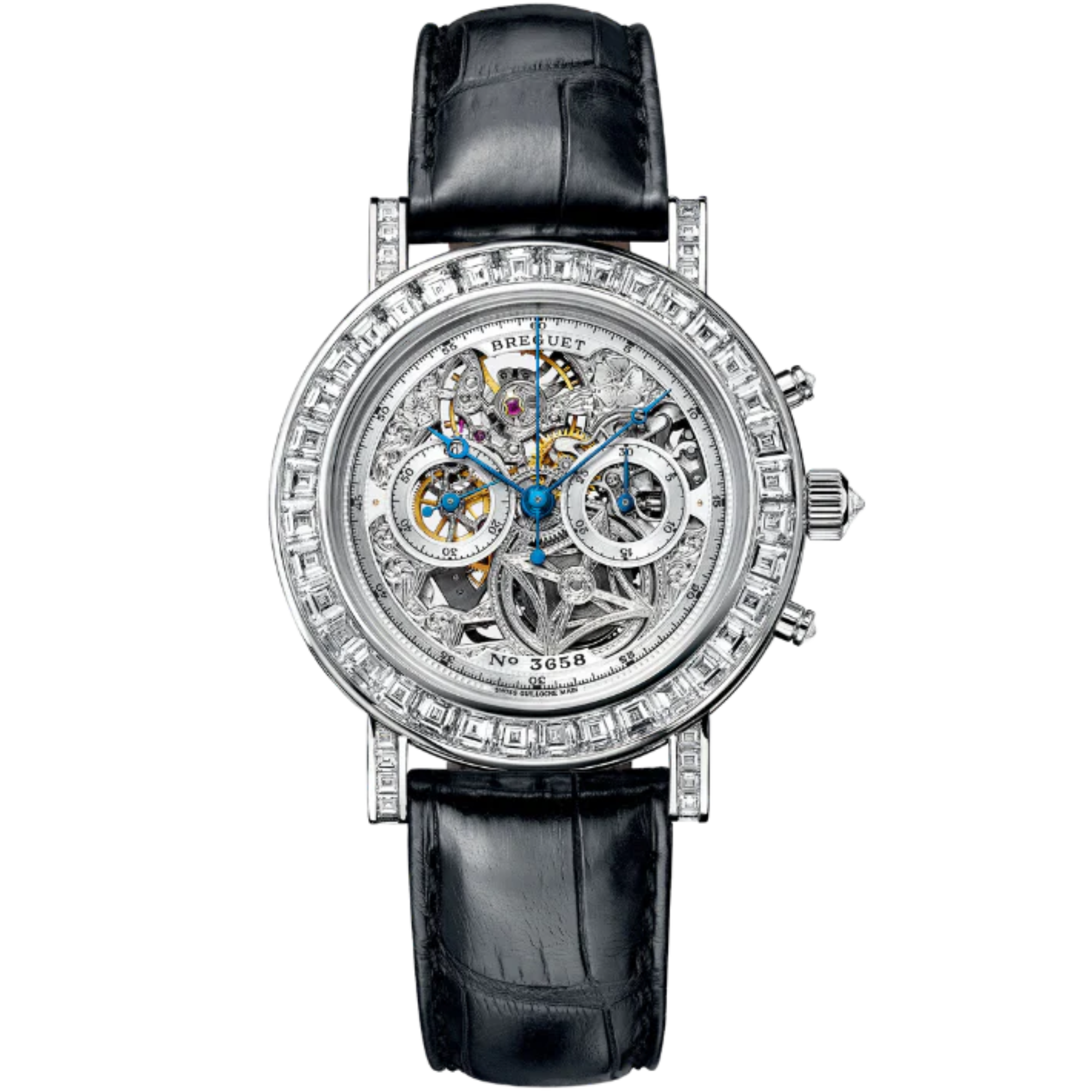 CLASSIQUE 5238 40 MM 18K WHITE GOLD WITH OPEN WORKED CHRONOGRAPH DIAL - Breguet