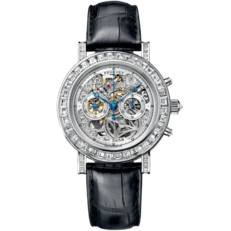 CLASSIQUE 5238 40 MM 18K WHITE GOLD WITH OPEN WORKED CHRONOGRAPH DIAL - Breguet