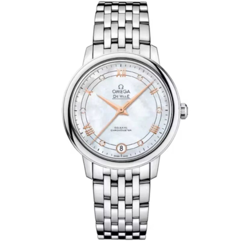 DE VILLE PRESTIGE 33 MM STAINLESS STEEL WITH MOTHER OF PEARL DIAL - Omega