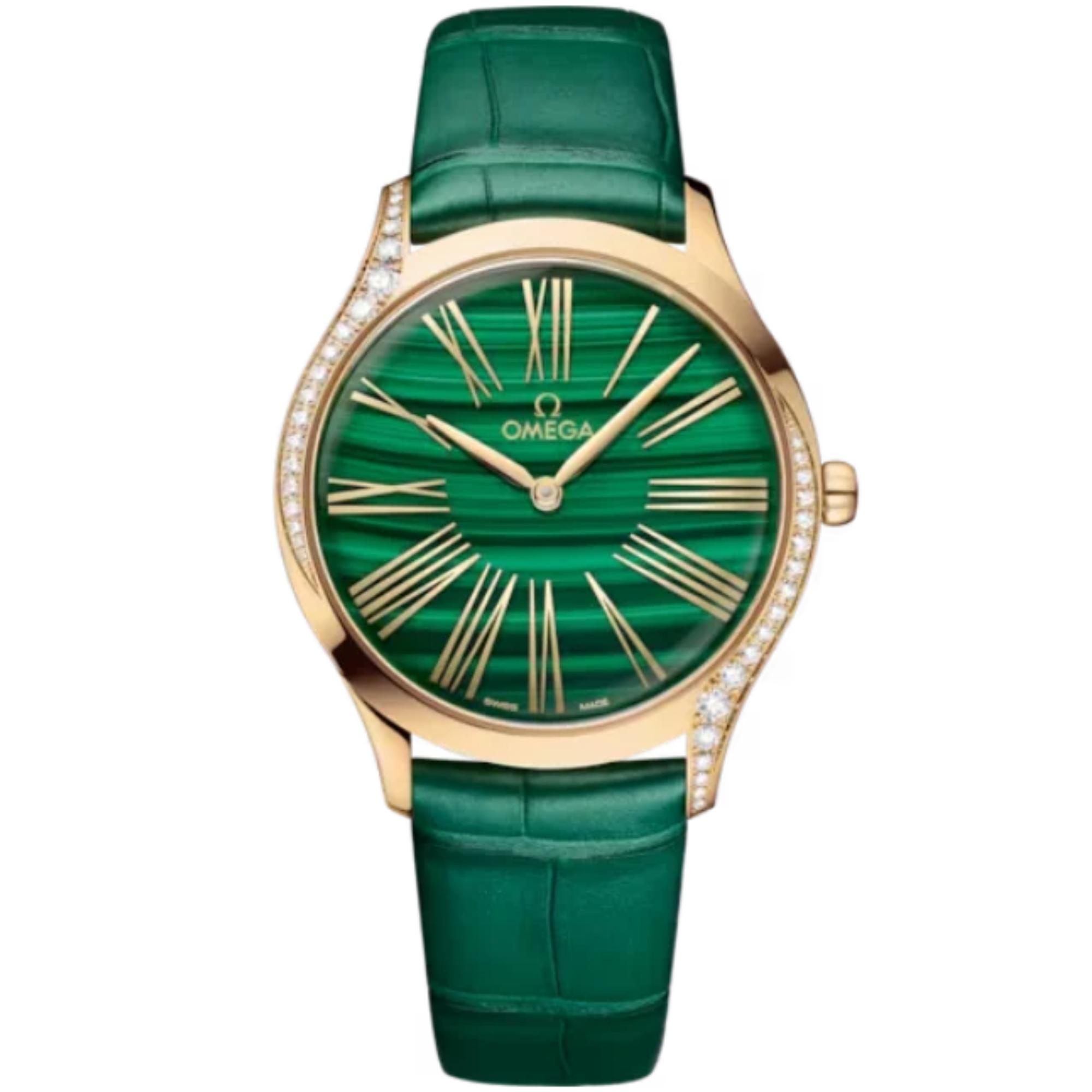 DE VILLE TRÉSOR 36 MM MOONSHINE™ GOLD WITH GREEN DIAL - Omega