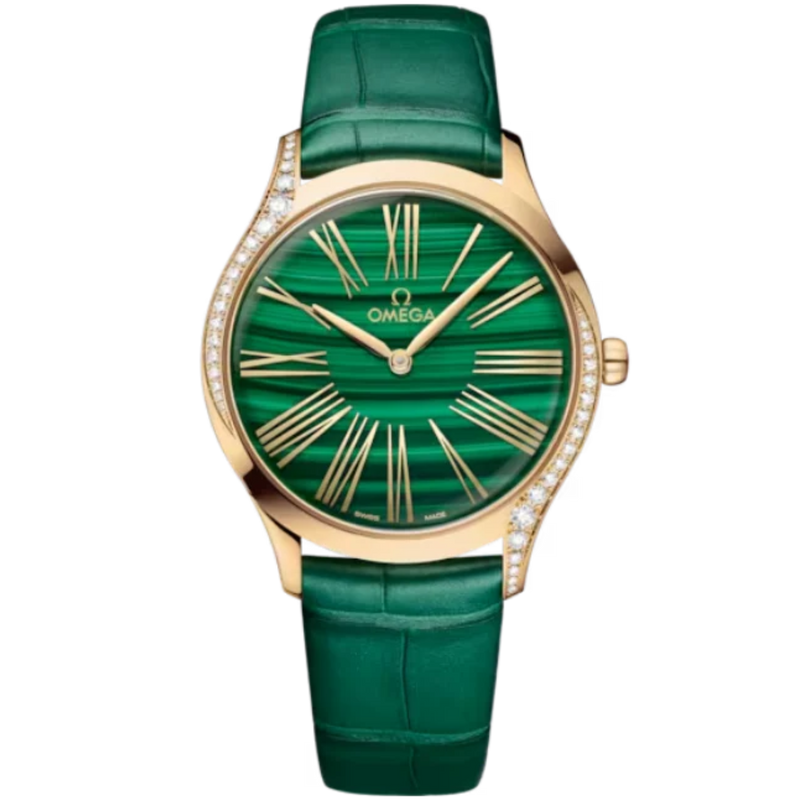 DE VILLE TRÉSOR 36 MM MOONSHINE™ GOLD WITH GREEN DIAL - Omega