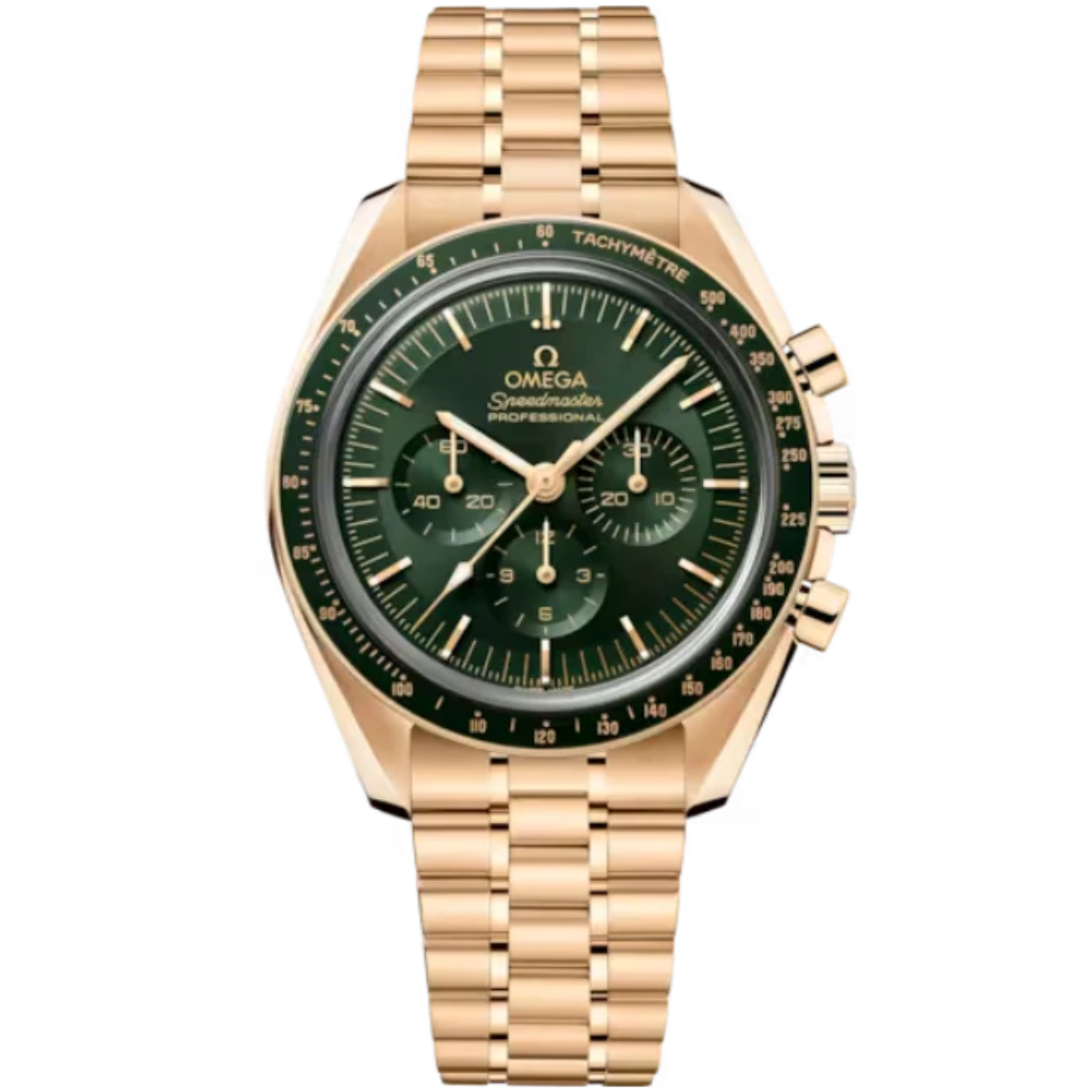 SPEEDMASTER MOONWATCH PROFESSIONAL 42 MM MOONSHINE™ GOLD WITH GREEN DIAL - Omega
