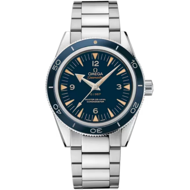 SEAMASTER 300 41 MM PLATINUM WITH BLUE DIAL - Omega