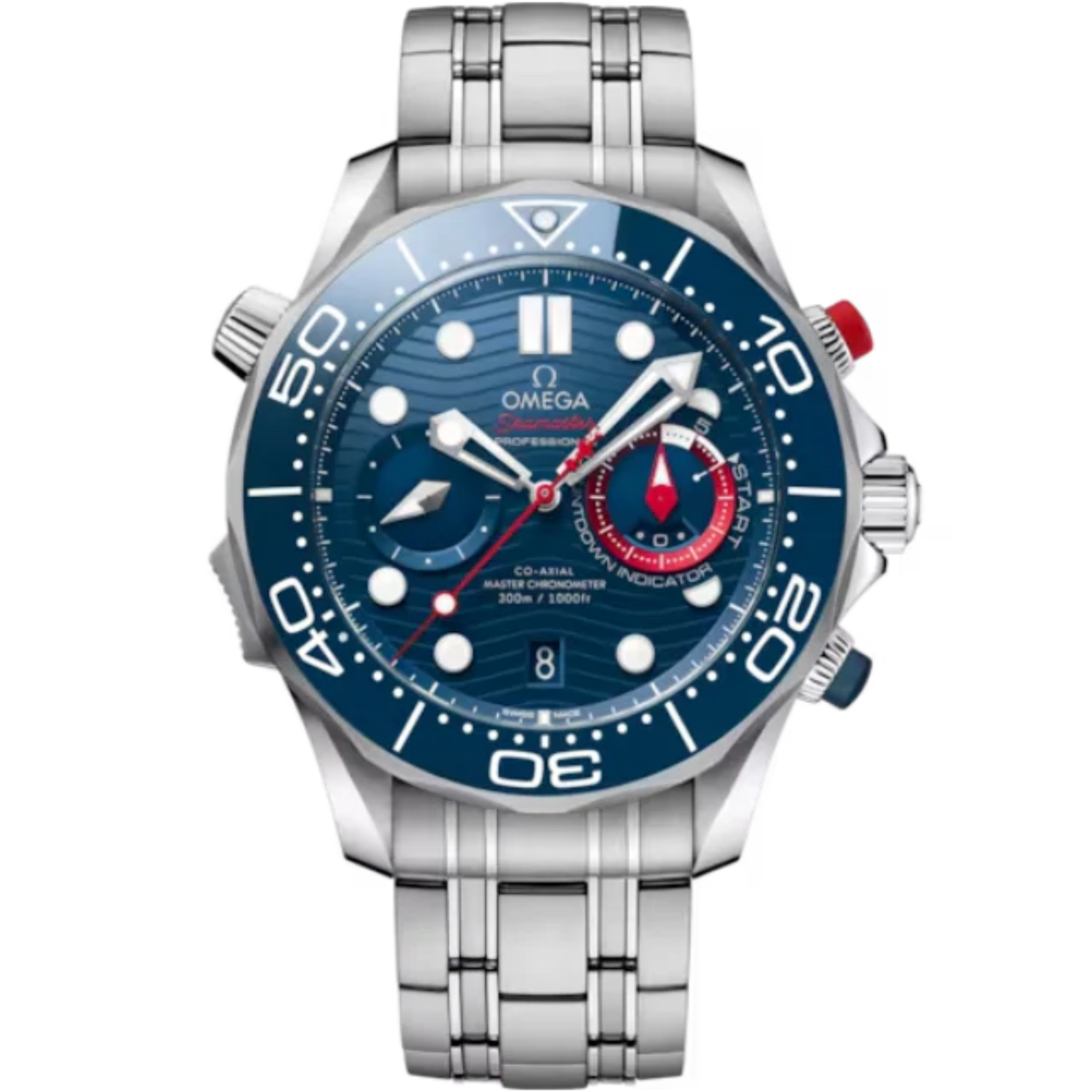 SEAMASTER DIVER 300M AMERICA'S CUP 44 MM STAINLESS STEEL WITH BLUE DIAL - Omega