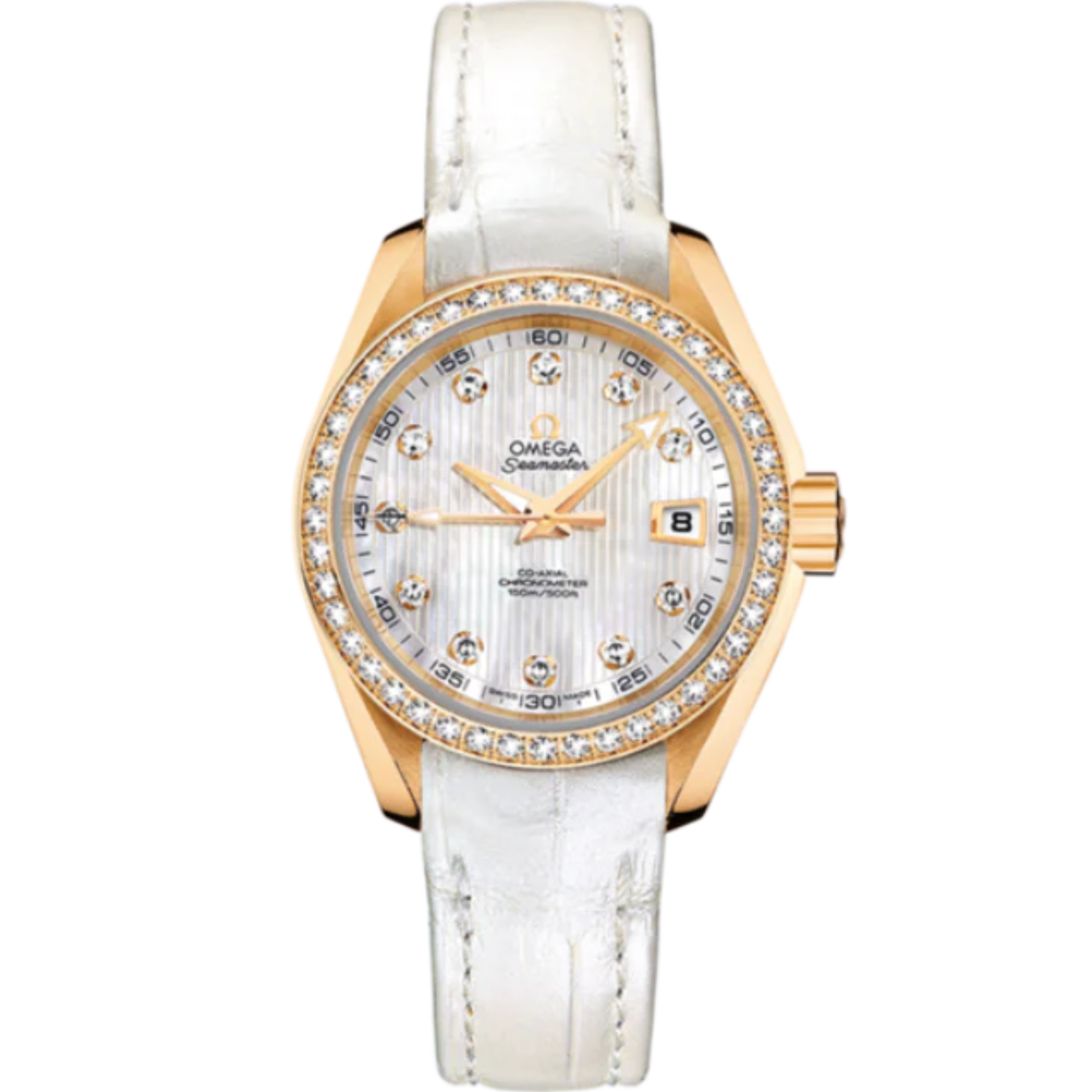 SEAMASTER AQUA TERRA 150M 30 MM YELLOW GOLD WITH MOTHER OF PEARL DIAL - Omega