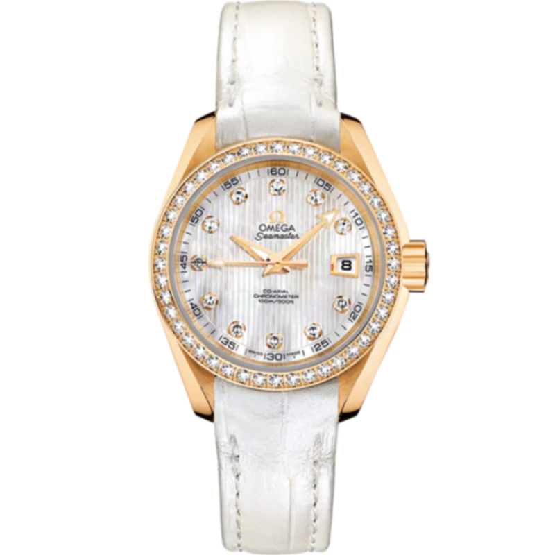SEAMASTER AQUA TERRA 150M 30 MM YELLOW GOLD WITH MOTHER OF PEARL DIAL - Omega