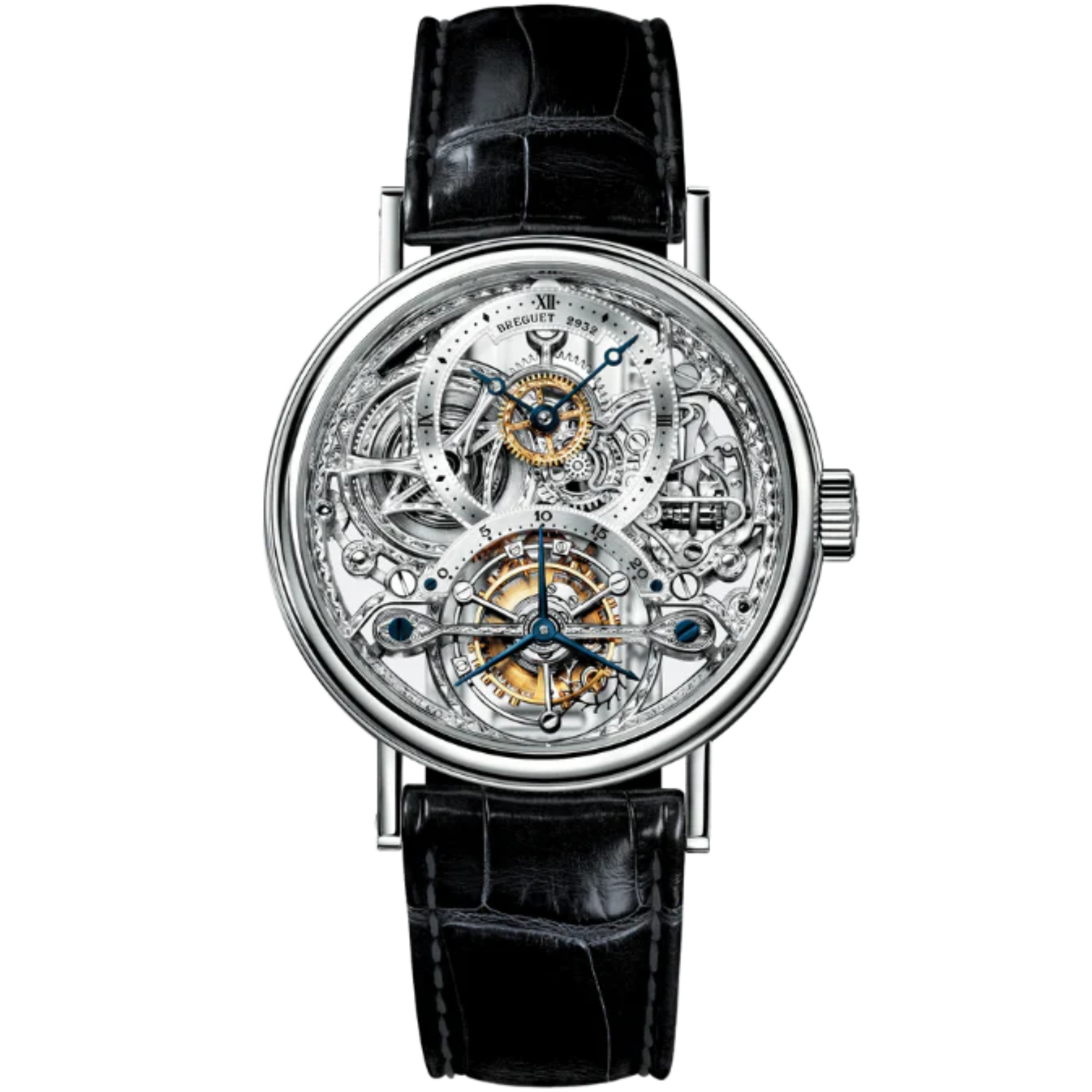 CLASSIQUE COMPLICATIONS 3355 35 MM PLATINUM WITH SILVER OPEN WORKED DIAL - Breguet