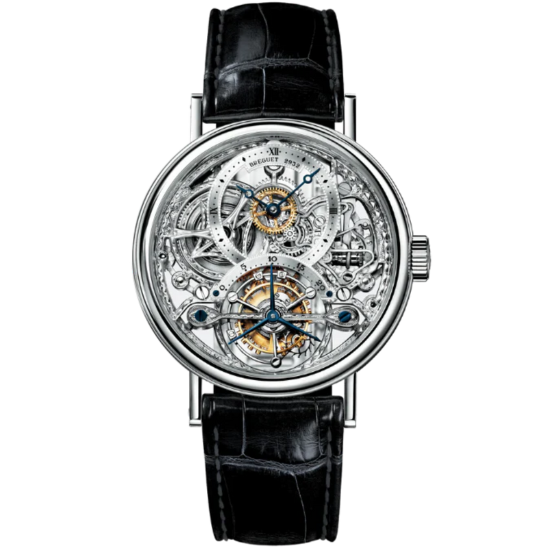 CLASSIQUE COMPLICATIONS 3355 35 MM PLATINUM WITH SILVER OPEN WORKED DIAL - Breguet