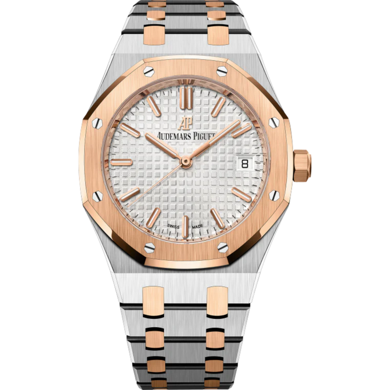 Royal Oak Selfwinding 34MM Stainless Steel Bracelet Silver-Toned Dial With Grande Tapisserie Pattern Stainless Steel Case - Audemars Piguet