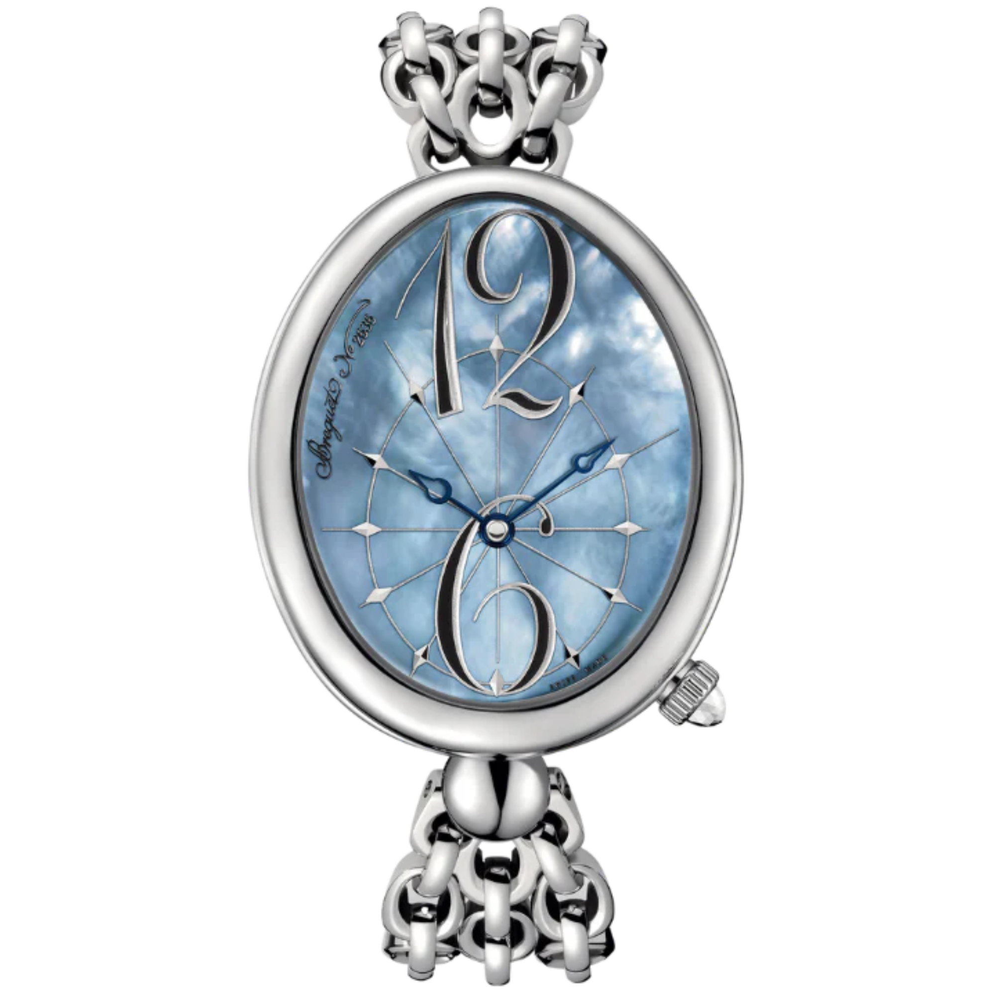REINE DE NAPLES 8967 43 MM STAINLESS STEEL WITH BLUE MOTHER OF PEARL DIAL - Breguet