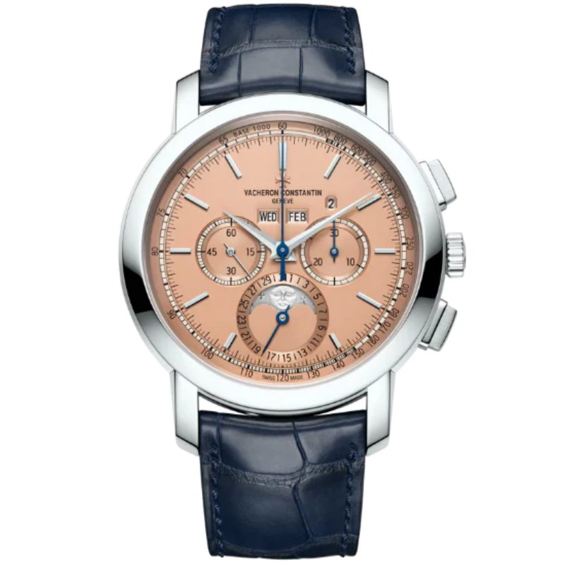 TRADITIONNELLE PERPETUAL CALENDAR CHRONOGRAPH 43 MM PLATINUM 950 WITH PINK BRASS DIAL - Vacheron Constantin