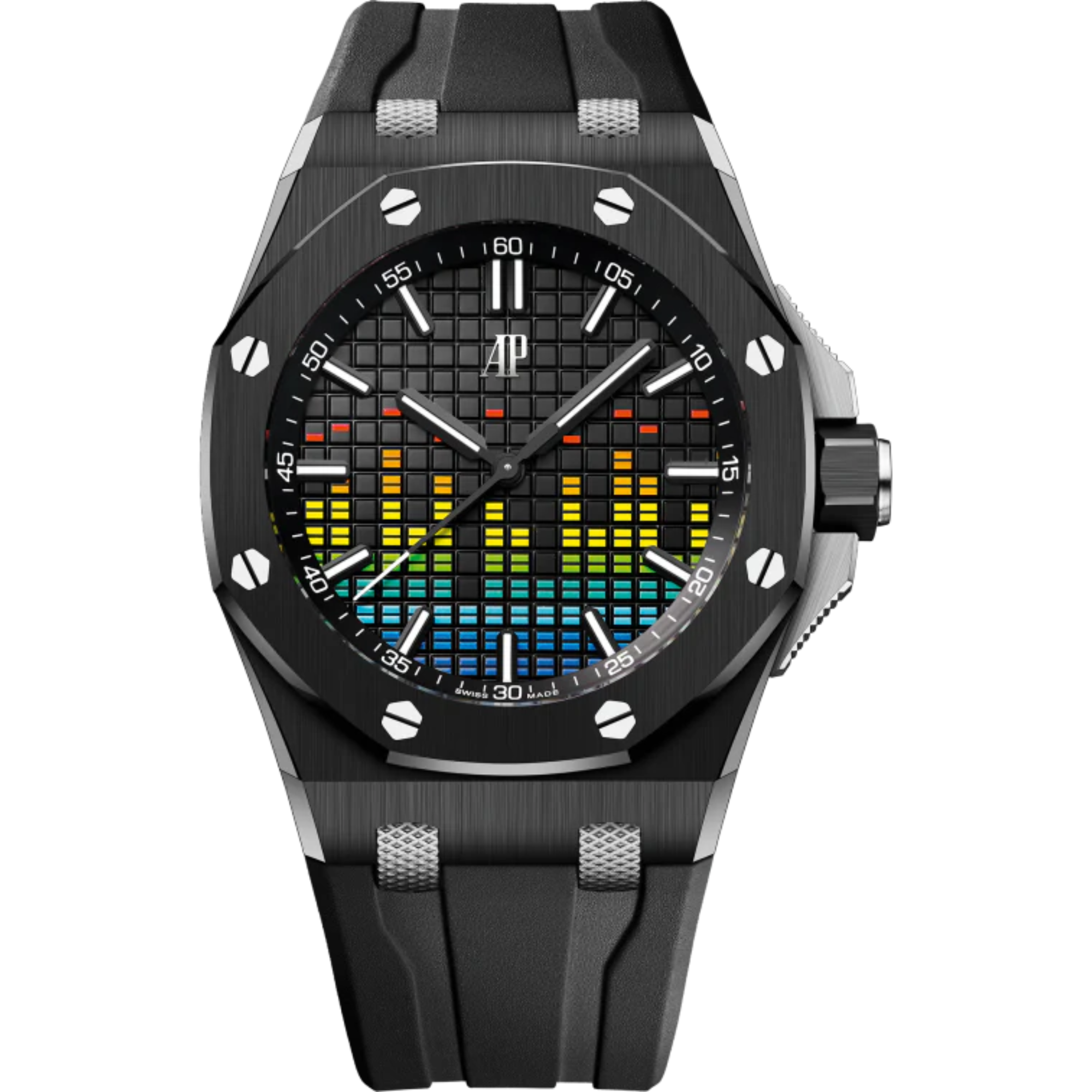 Royal Oak Offshore Selfwinding - Music Edition 43MM Black Rubber Strap Black Dial With Printed VU Meter Black Ceramic Case and Bezel - Audemars Piguet
