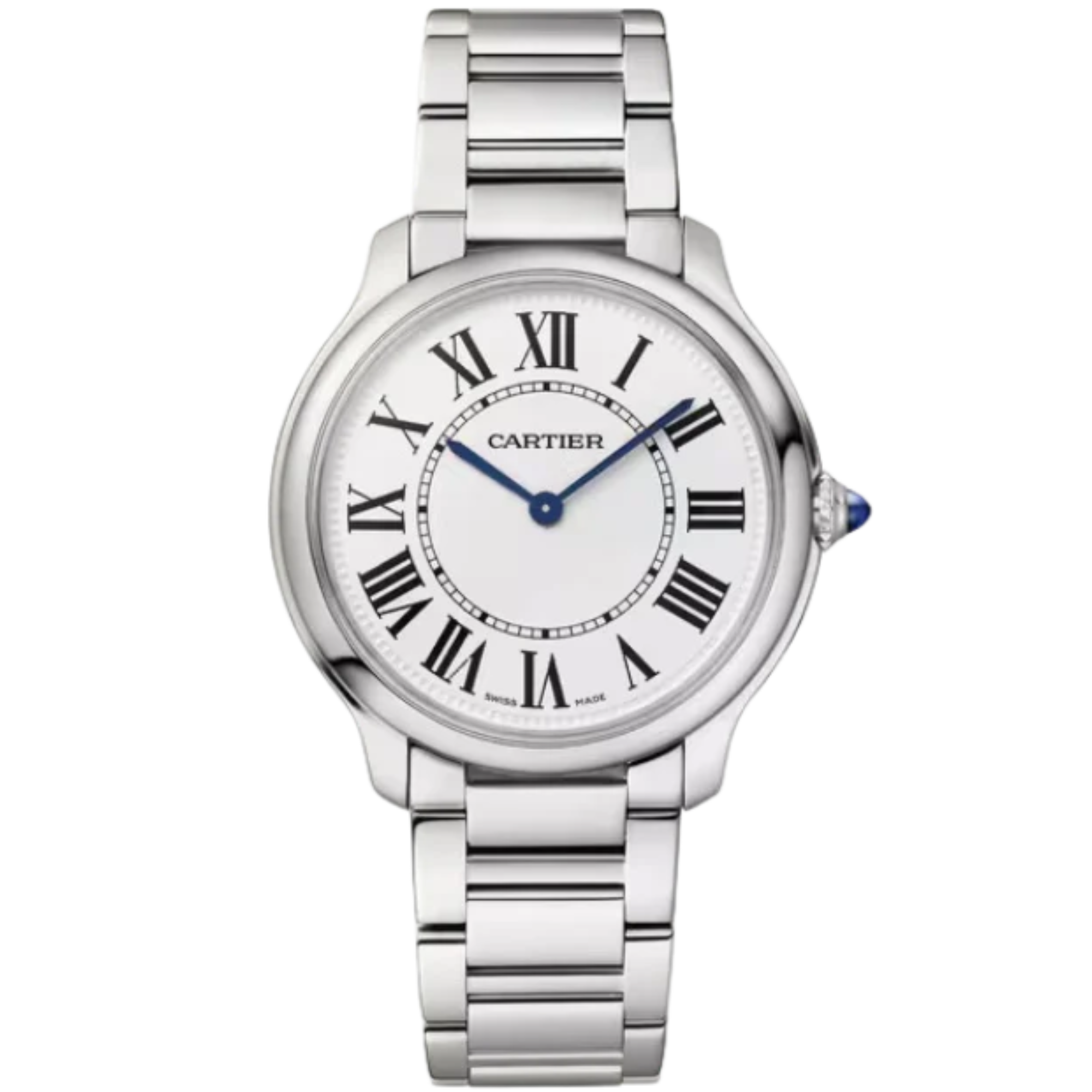 RONDE MUST DE CARTIER 36 MM STAINLESS STEEL WITH SANDBLASTED SILVER DIAL - Cartier