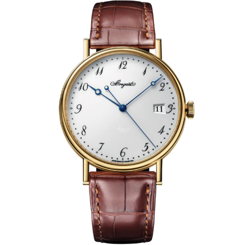CLASSIQUE 5177 38 MM YELLOW GOLD WITH WHITE "GRAND FEU" ENAMEL DIAL - Breguet