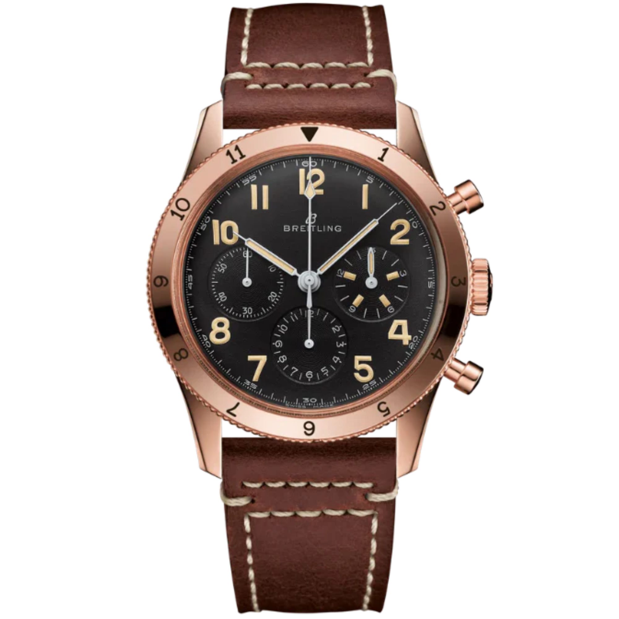 AVI 1953 EDITION 41 MM 18K ROSE GOLD WITH BLACK DIAL - Breitling