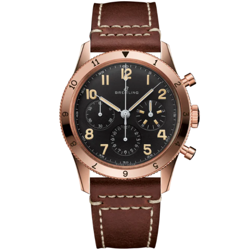 AVI 1953 EDITION 41 MM 18K ROSE GOLD WITH BLACK DIAL - Breitling