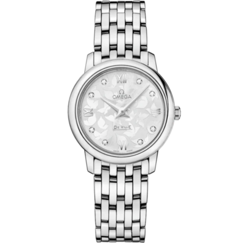 DE VILLE PRESTIGE BUTTERFLY 27 MM STAINLESS STEEL WITH SILVER DIAL - Omega