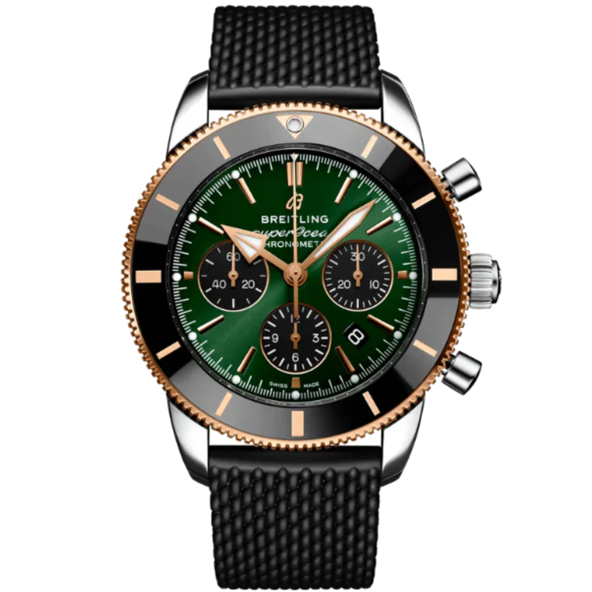 SUPEROCEAN HERITAGE B01 CHRONOGRAPH LIMITED EDITION 44 MM STAINLESS STEEL & 18K ROSE GOLD WITH GREEN DIAL - Breitling