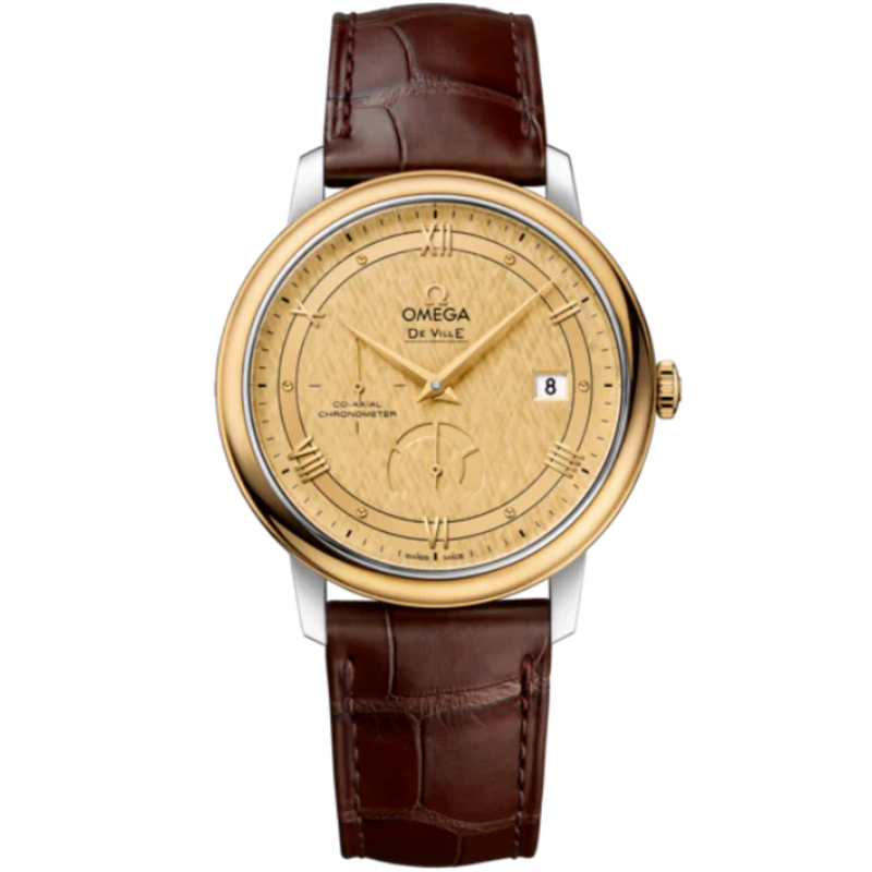 DE VILLE PRESTIGE 39 MM STAINLESS STEEL - YELLOW GOLD WITH YELLOW DIAL - Omega