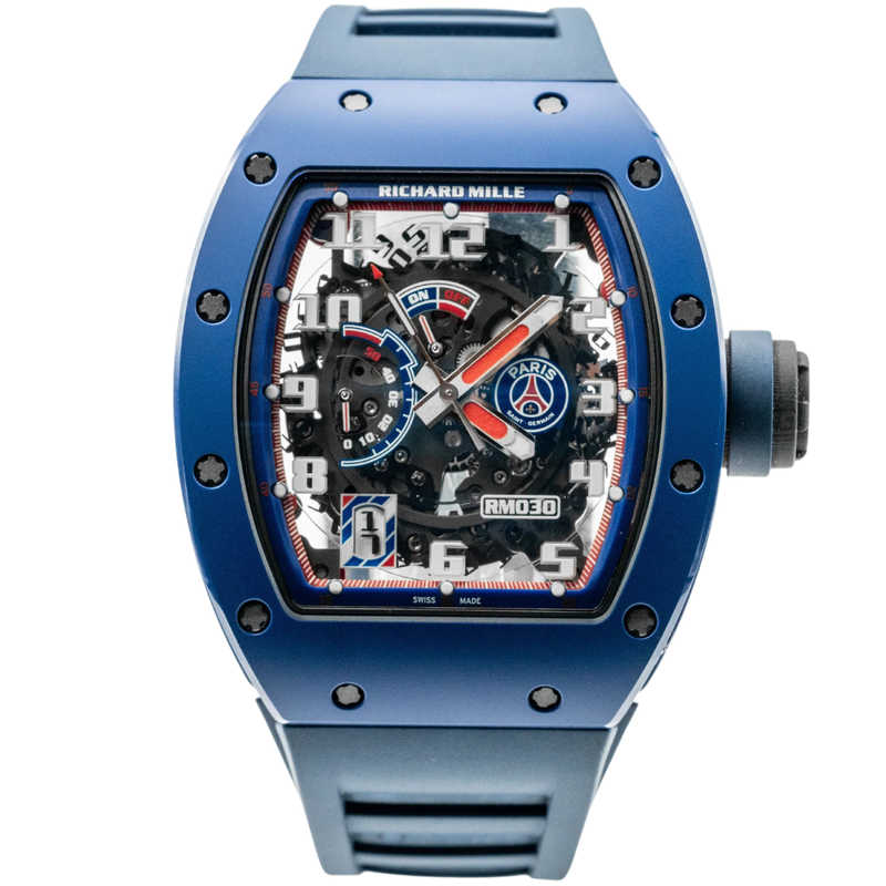 Richard Mille RM030 PSG Blue Ceramic/Red NTPT Sides - Richard Mille