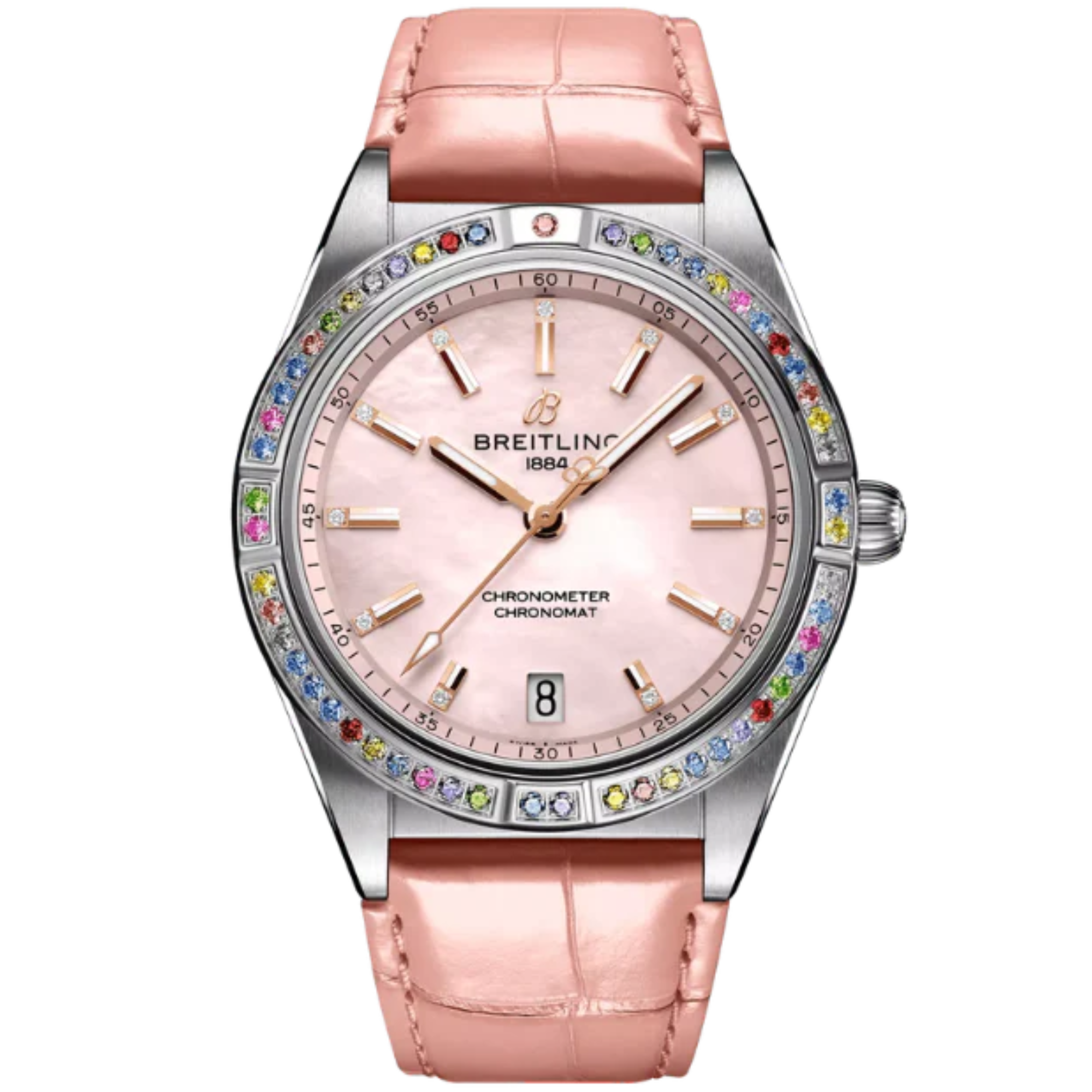 CHRONOMAT AUTOMATIC SOUTH SEA 36 MM STAINLESS STEEL & 18K ROSE GOLD WITH PINK MOTHER OF PEARL DIAL - Breitling