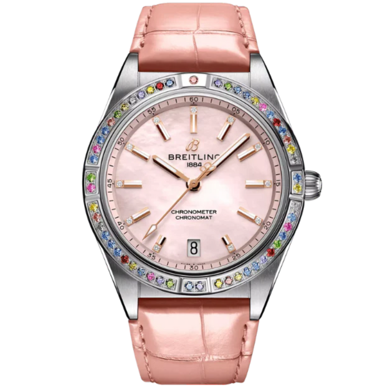 CHRONOMAT AUTOMATIC SOUTH SEA 36 MM STAINLESS STEEL & 18K ROSE GOLD WITH PINK MOTHER OF PEARL DIAL - Breitling