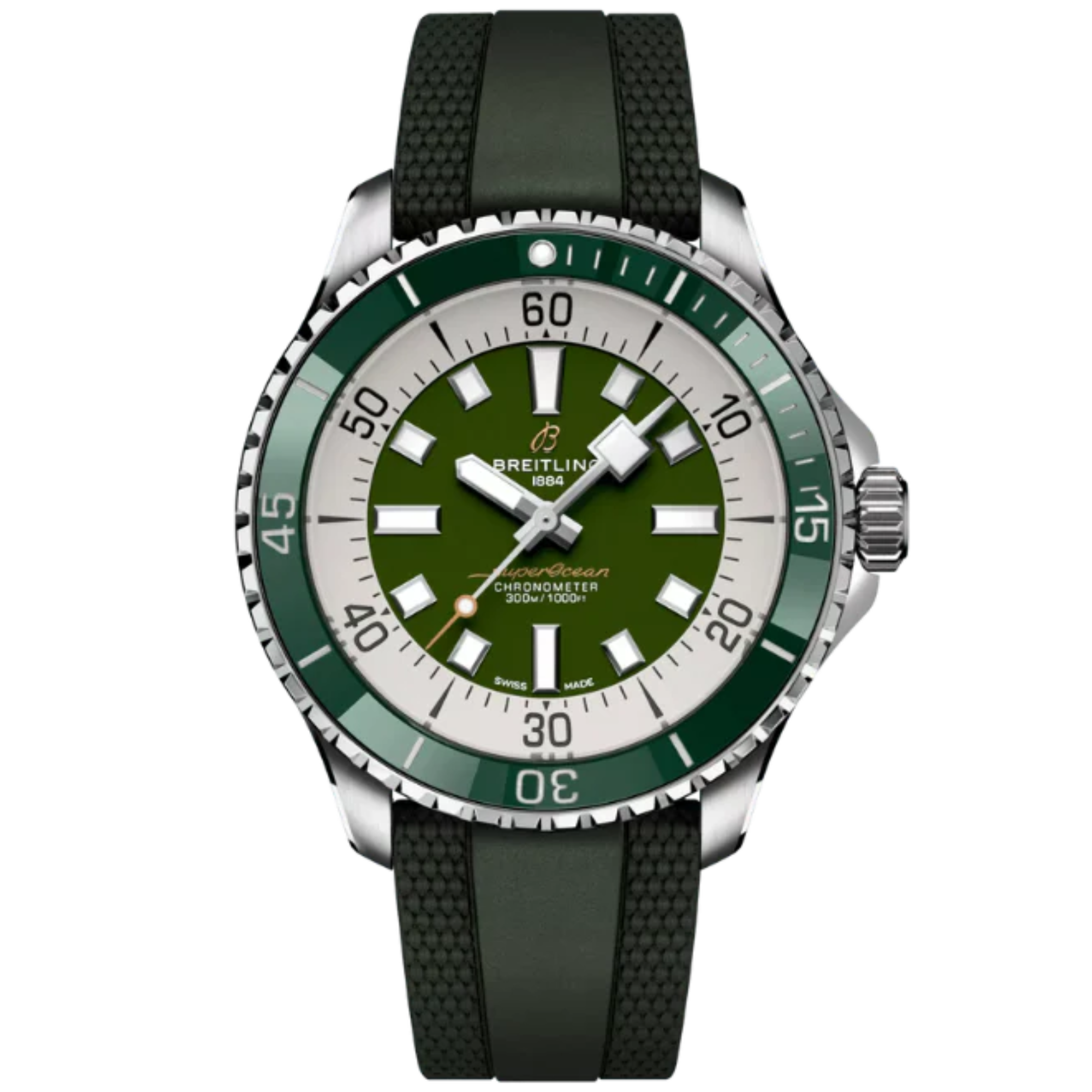 SUPEROCEAN AUTOMATIC 44 MM STAINLESS STEEL WITH GREEN DIAL - Breitling