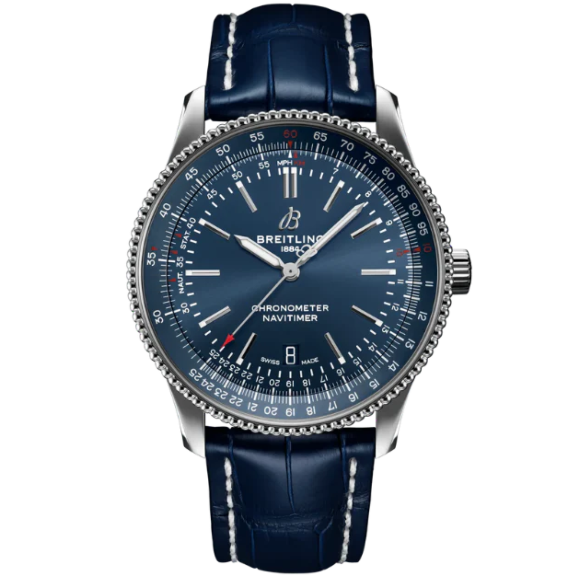 NAVITIMER AUTOMATIC 41 MM STAINLESS STEEL WITH BLUE DIAL - Breitling