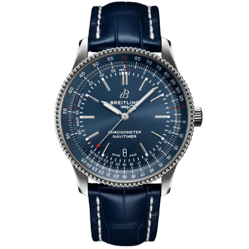 NAVITIMER AUTOMATIC 41 MM STAINLESS STEEL WITH BLUE DIAL - Breitling